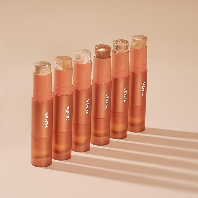 YENSA Super Serum Silk Foundation Stick - Full Coverage Foundation, Contour, Concealer, Bronzer All-In-One 100 mL / 3.5 oz (Deep 1)