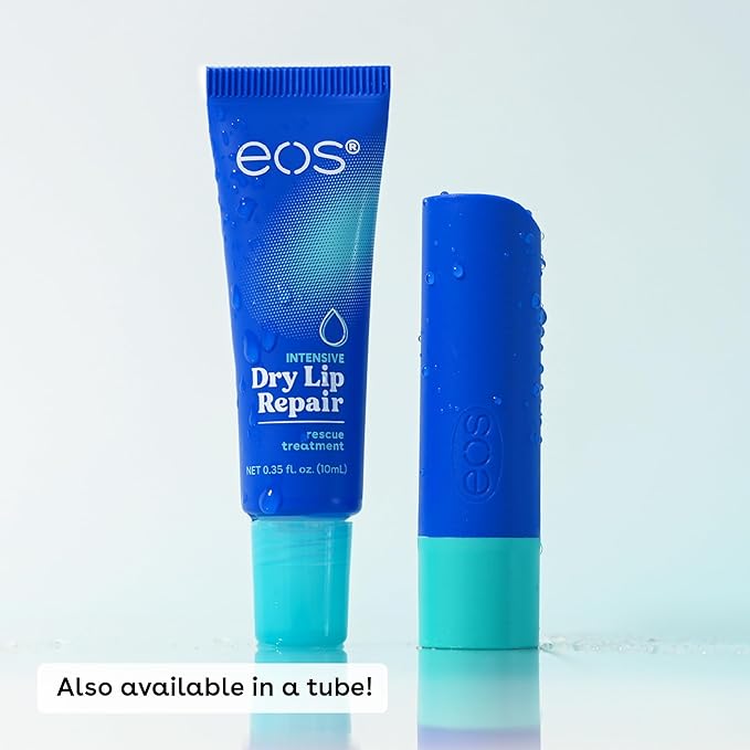 eos The Hero Lip Repair, 24HR Moisture for Severely Dry Lips, Natural Strawberry Extract, Hypoallergenic, 0.14 oz, 2-Pack