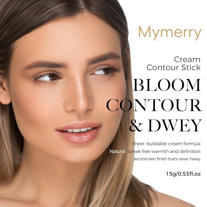 2Pcs Contour Stick Makeup，Cream Blush for Cheeks, Contour Stick + Blush Stick for Dewy Makeup Look，Long-Wear & Hydrating Formula | Contour Stick + Blossom Blush for Light to Light Medium…