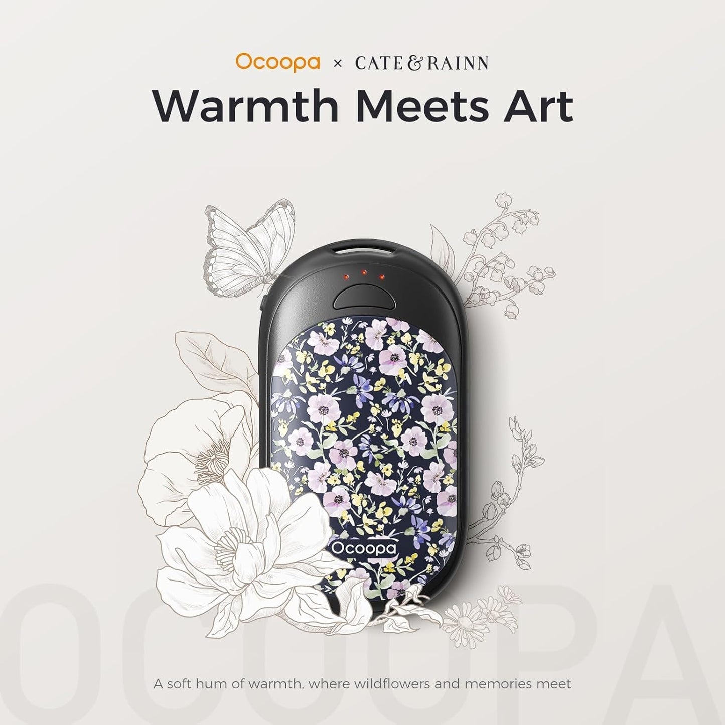 OCOOPA Magnetic Hand Warmers Rechargeable 2 Pack, AI Electric Handwarmers, Fast Heating, 3-Settings, UL Certified, Portable Heater, Gloves Fitting, Travel Essentials, Gifts Women Men, UT3 Lite