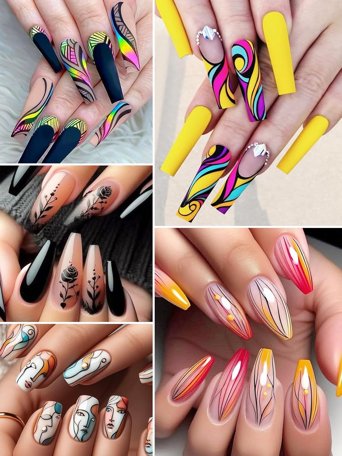12 Color Acrylic paint pen Set, Kalolary Nail Polish Pens Nail Point Graffiti Dotting Pen Drawing Painting Liner Brush for DIY Nail Art Beauty Adorn Manicure Tools