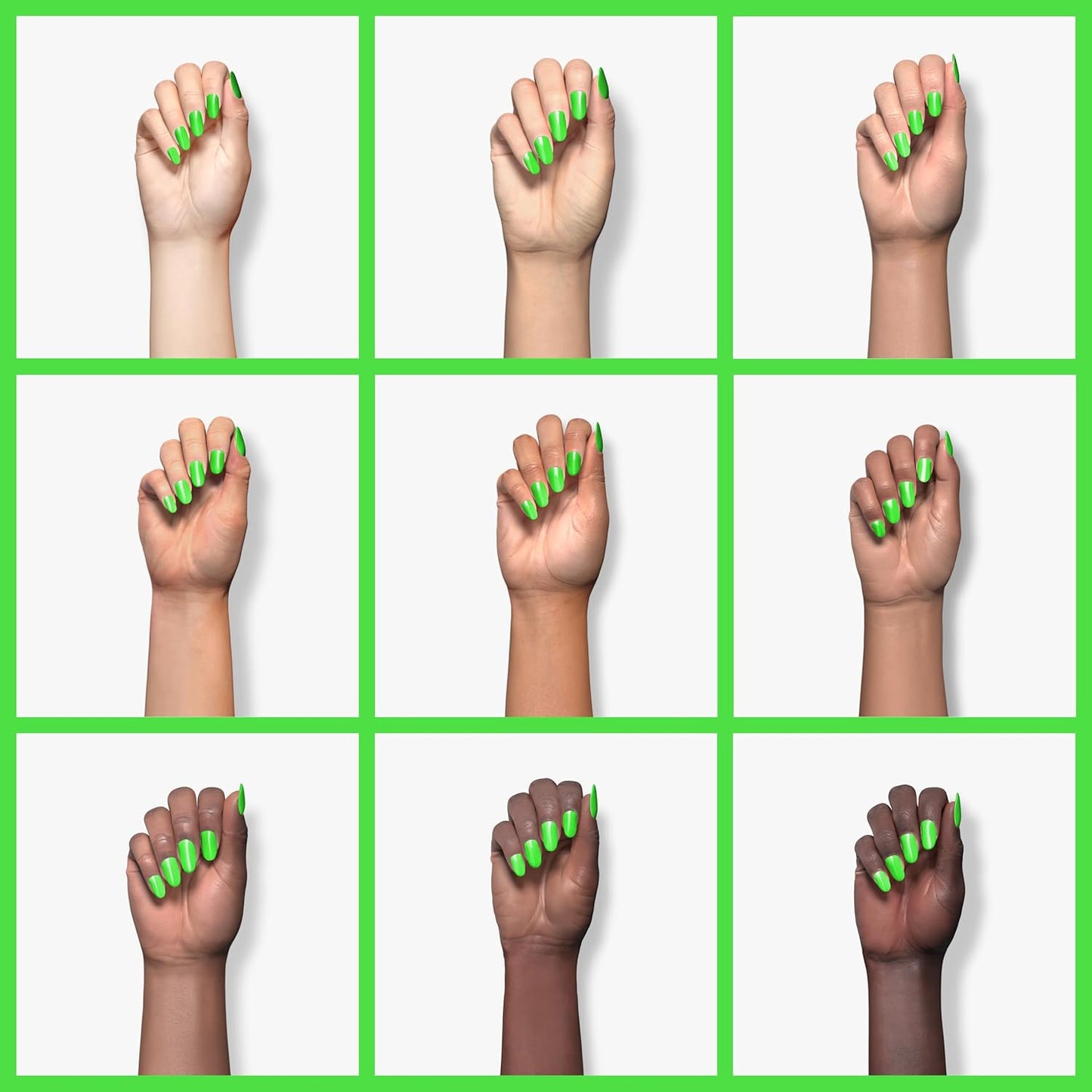 FZANEST Grass Green Gel Nail Polish,Spring Summer Bright Color Gel Polish LED UV Soak Off #1388