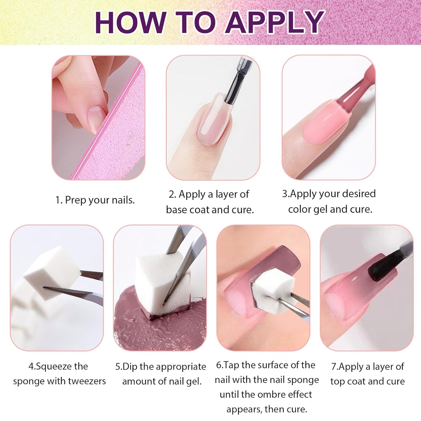 Gradient Painting Gel, 9 Colors Ombre Plaster, 3D Sculpting Gel Three Primary Colors Nail Polish for Pigment Pat Aura Nails French Manicure Palette SculptraHue Master Kit