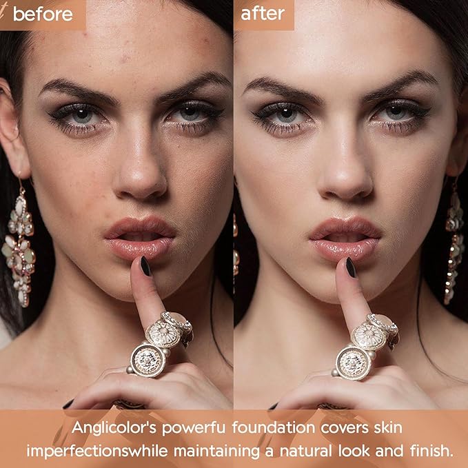 Matte Oil Control Concealer Foundation Flawless Soft Long Lasting Foundation Makeup,Waterproof Full Coverage Face Makeup Strong Concealer Foundation for Oily Acne Skin (#102 Nude)