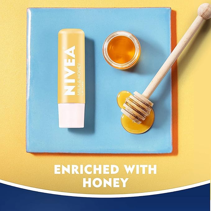 NIVEA A Kiss of Milk & Honey Natural Defense & Soothing Lip Care 0.17 oz