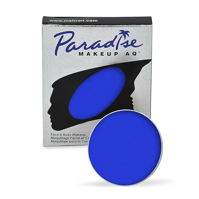 Mehron Makeup Paradise Makeup AQ Refill Size | Stage & Screen, Face & Body Painting, Beauty, Cosplay, Halloween | Water Activated Face Paint, Body Paint, Cosplay Makeup .25 oz (7 ml) (LAGOON BLUE)