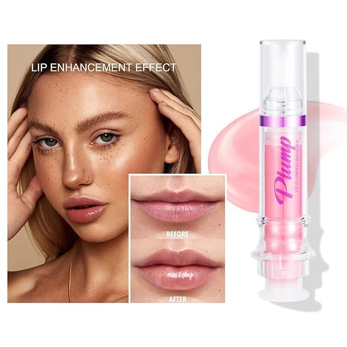 Lip Plumper Gloss,Natural Spicy Lip Plumping Booster Moisturizing Hydrating Lip Plumping Oil and Lip Care Serum for Women Girls(#2)