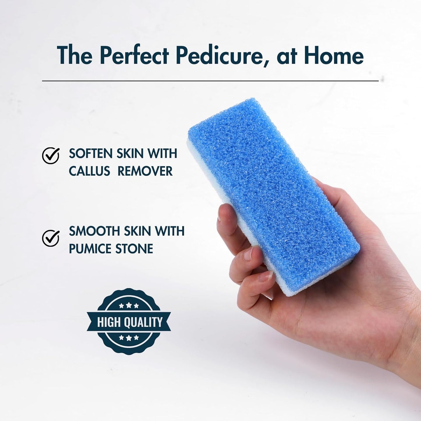 DeEnti Pumice Stones, Pack of 6 Professional Grade Pumice Stone for Feet, Salon Quality Foot Callus Remover, Double Sided Foot Scraper, Home Manicure and Pedicure Tools