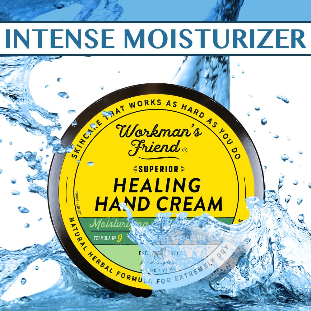 WORKMAN'S FRIEND Superior Healing Hand Cream - Intense Moisturizer - Heals Extremely Dry & Cracked Skin - 2.5 ounce