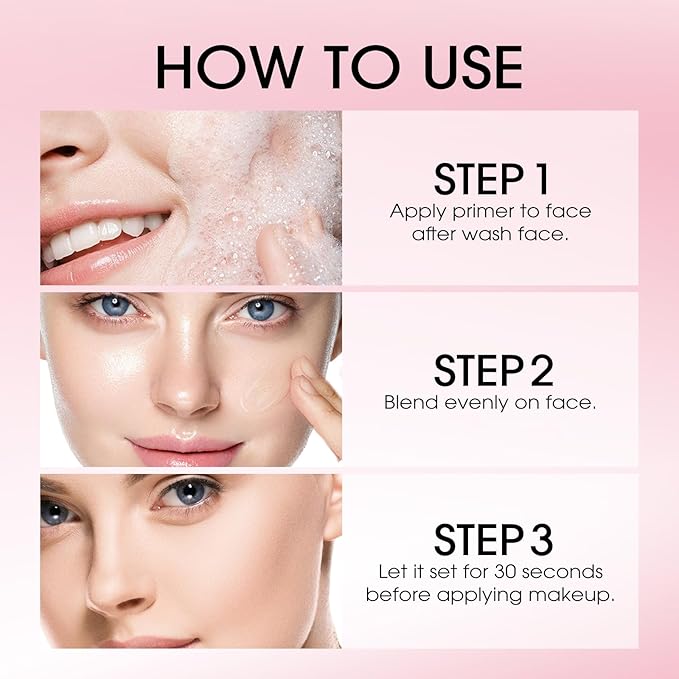 LANGMANNI Matte Grip Face Primer, Transparent Skin Perfecting Hydrating Primer,Unique Smooth Gel-Based Primer Essential For Longlasting Perfection Face Makeup (0.33 Fl Oz, 3)
