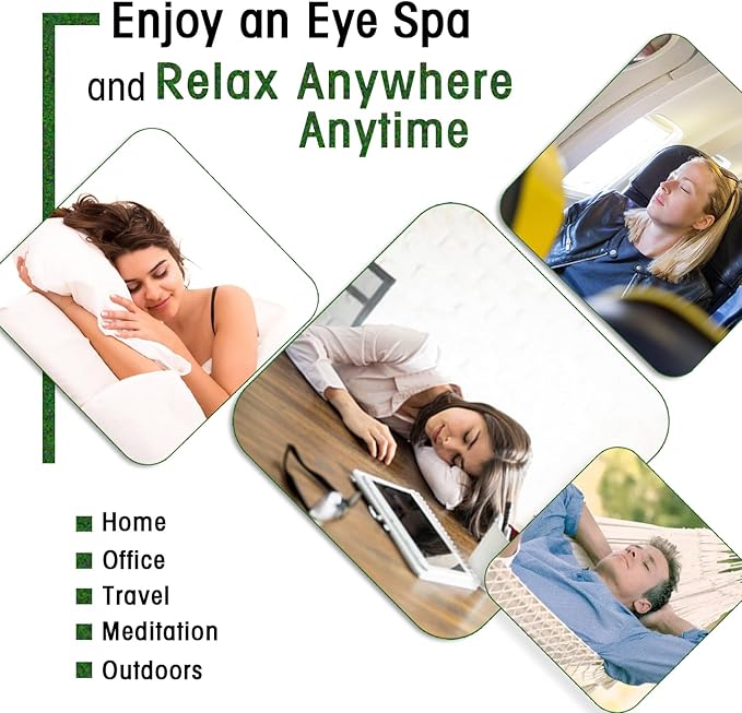 Sleep Mask,Steam Eye Mask for Travel Essentials,Green Tea Warm Compress for Eyes, Heated Eye Mask Reduce Puffiness & Dark Circles & Soothe Tired Eyes,Self Care SPA Relaxation Gifts for Women,20 Packs