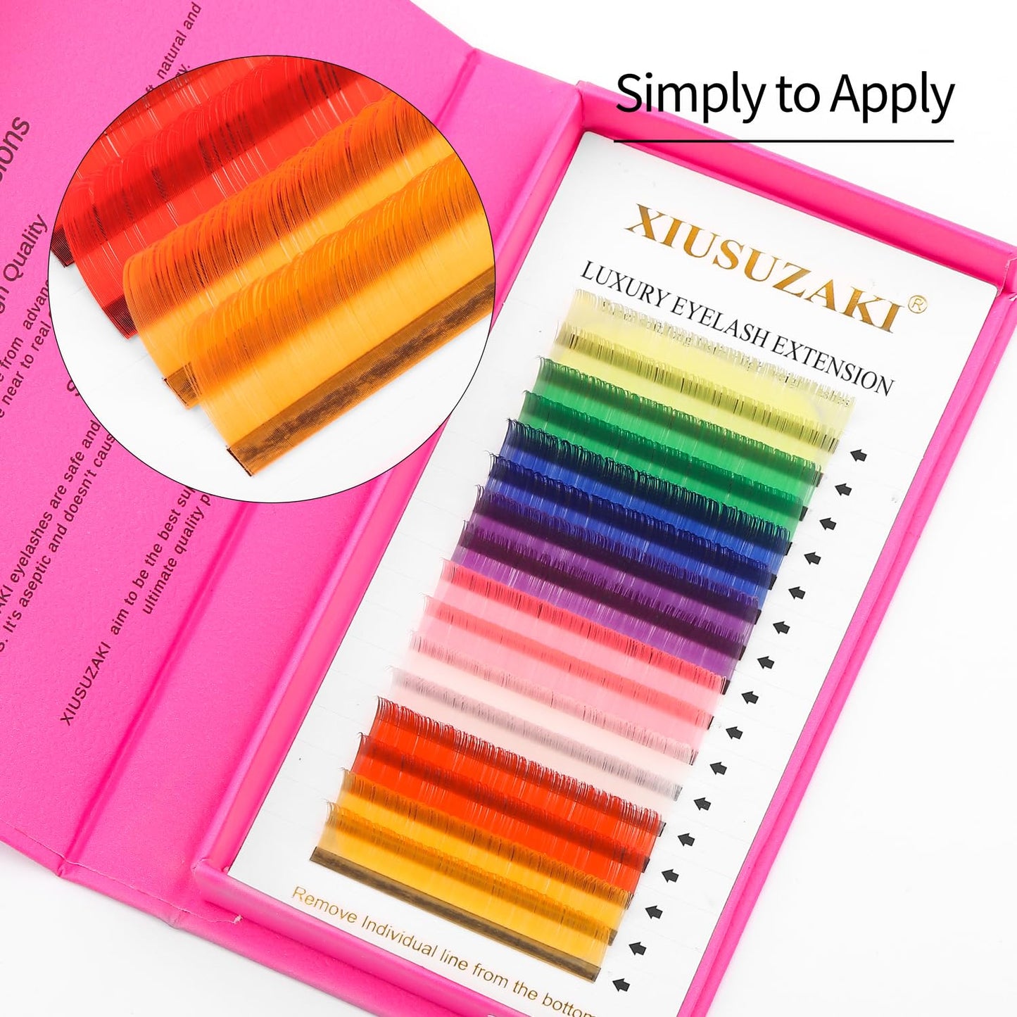 Eyelash Extensions Colored Lashes Extension 0.07 D Curl Lashes 12mm Classic Lash Extensions Soft Individual Lashes 16 Rows Natural False Eyelashes Volume Lashes Professional Use(Colored,0.07-D,12mm)