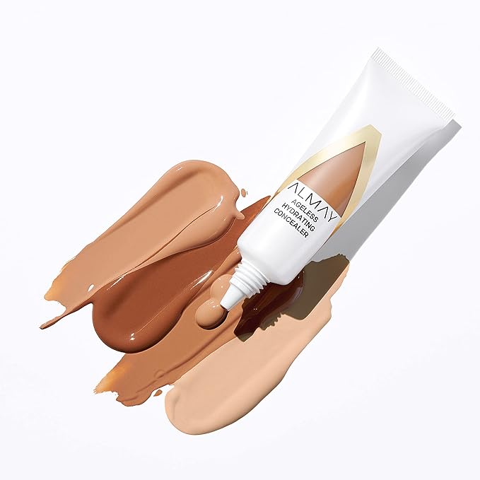 Almay Anti-Aging Concealer, Face Makeup with Hyaluronic Acid, Niacinamide, Vitamin C & E, Hypoallergenic-Fragrance Free, 050 Deep, 0.37 Fl Oz (Pack of 1)