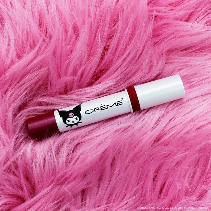 The Crème Shop Kuromi Hello Lippy Tinted Moisturizing Lip Balm, Korean Lip Tint - Angelic Rose