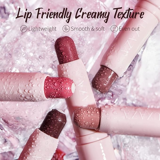 2PCS Tinted Lip Balm, Natural Semi-Gloss Finish, Hydrating Coloring 2 in 1 Lip Stick for Girls & Women 01&03