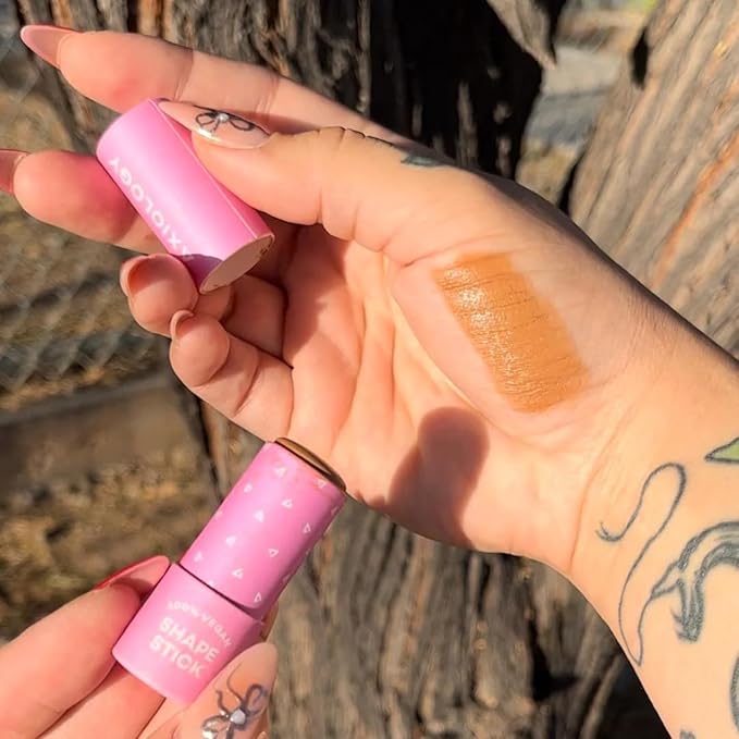 Axiology Shaping Stick for Definition, Bronzing, and Contour Foundation Shape Stick Cream Bronzer Pen Professional Face Shaping & Contouring Buildable Coverage Long Lasting Shade Cheeks Vegan (Medium)