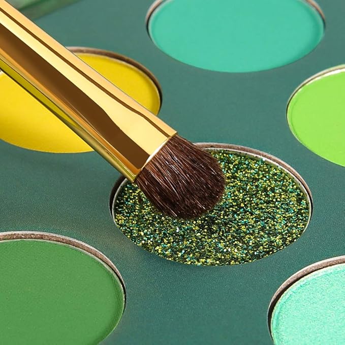 docolor Eyeshadow Palette 9 Colors Green Eyeshadow Gemstone Shadow Palette Highly Pigmented Mattes Shimmers Smokey Glitter Cream Colorful Powder Long Lasting Waterproof Makeup Palette