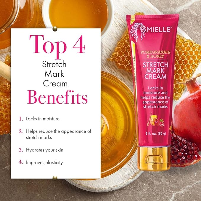 Mielle Organics Pomegranate & Honey Stretch Mark Cream, 3 Ounces