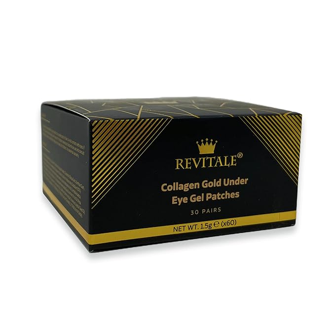 Gold under EYE Collagen Gel Mask, Nourishes, Firms & Hydrates, Puffy Eyes & Dark Circles, Hyaluronic Acid (30 Pairs - Jar)