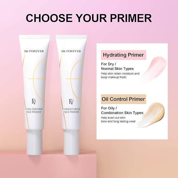 FV Hydrating Makeup Primer, Easy-to-Apply, Brightening, Ideal for Dry and Normal Skin Daily Use, Enhances Skin Glow (Hydrating)
