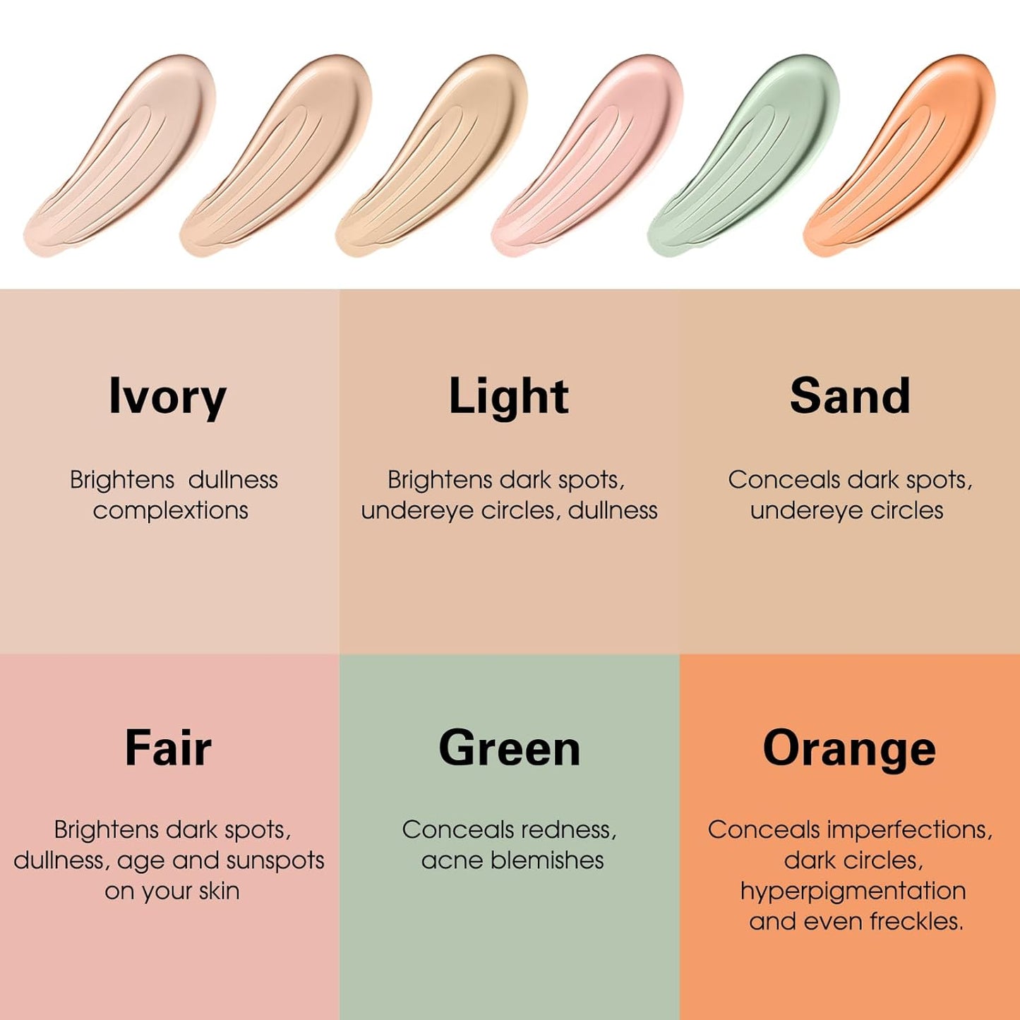 UCANBE Liquid Concealer Stick, Conceals, Covers, Highlights, Medium to Full Coverage Hydrating Color Corrector Face Makeup for Under Eye Dark Circles, Redness, Dullness, Fine Lines - Fair -0.3 Fl.oz