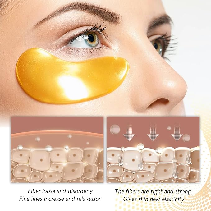 Retinol Eye Cream Anti Aging + 24k Under Eye Patches Kit, Under Eye Patches For Puffy Eyes And Dark Circles, Under Eye Cream With Retinol Serum,Dark Circle Eye Cream For Moisturizing, Firming