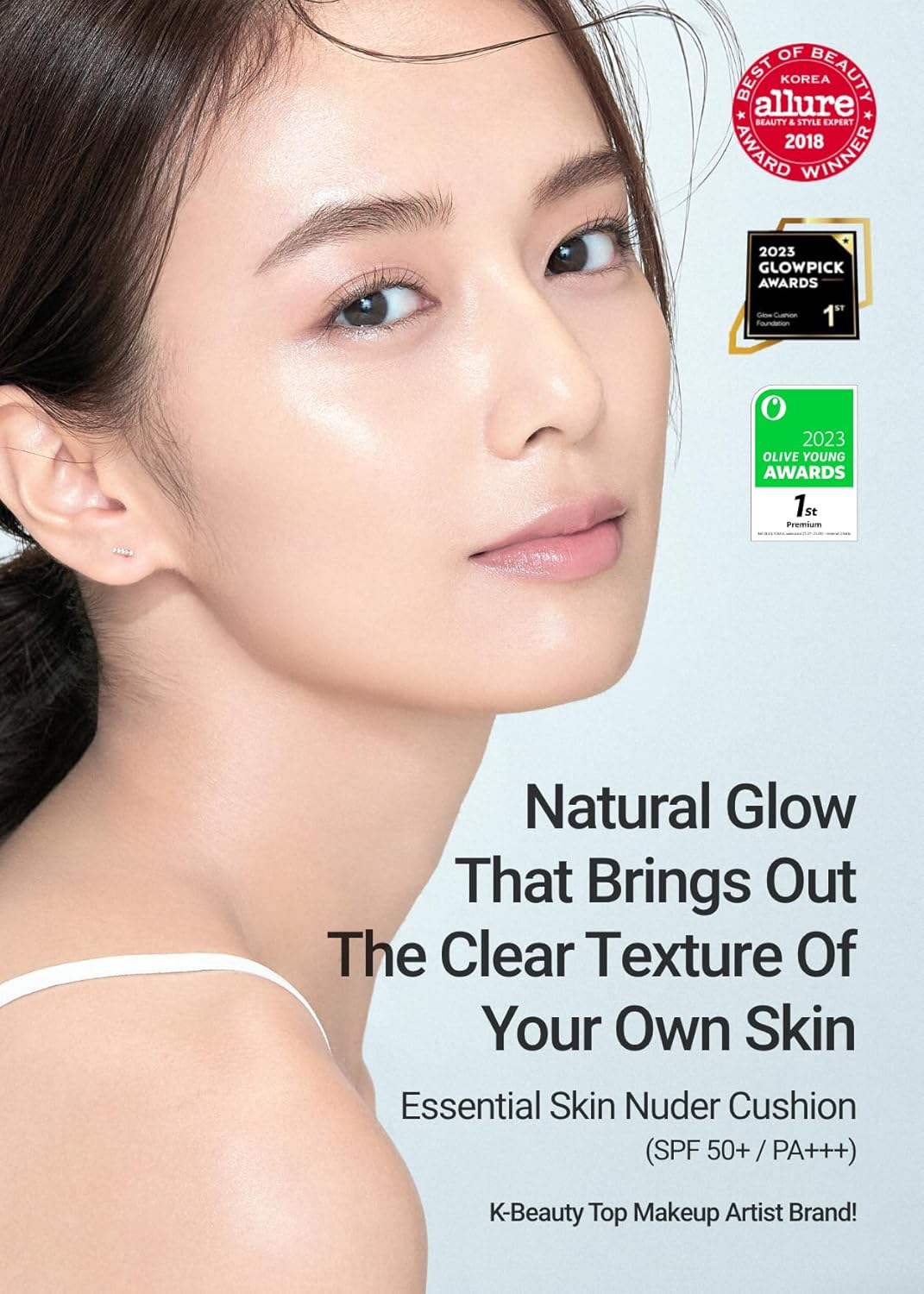 [JUNGSAEMMOOL OFFICIAL] Essential Skin Nuder Cushion (Fair Light) | Refill not Included | Natural Finish | Buildable Coverage | Makeup Artist Brand | Cream Foundation