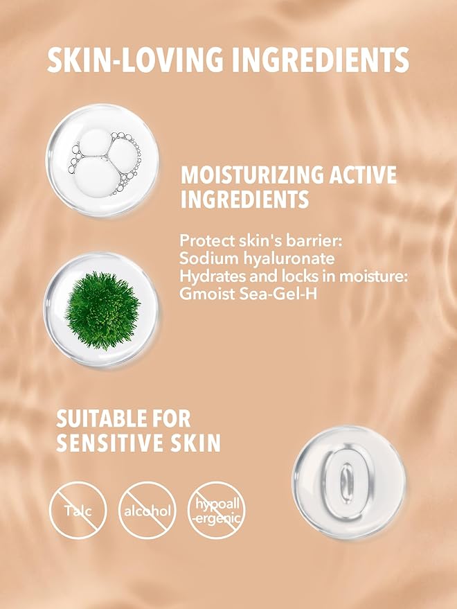 SHEGLAM Hydrating Cream Full Coverage Foundation Balm Long Lasting Concealer Face Foundation for Dry Skin - Wheat