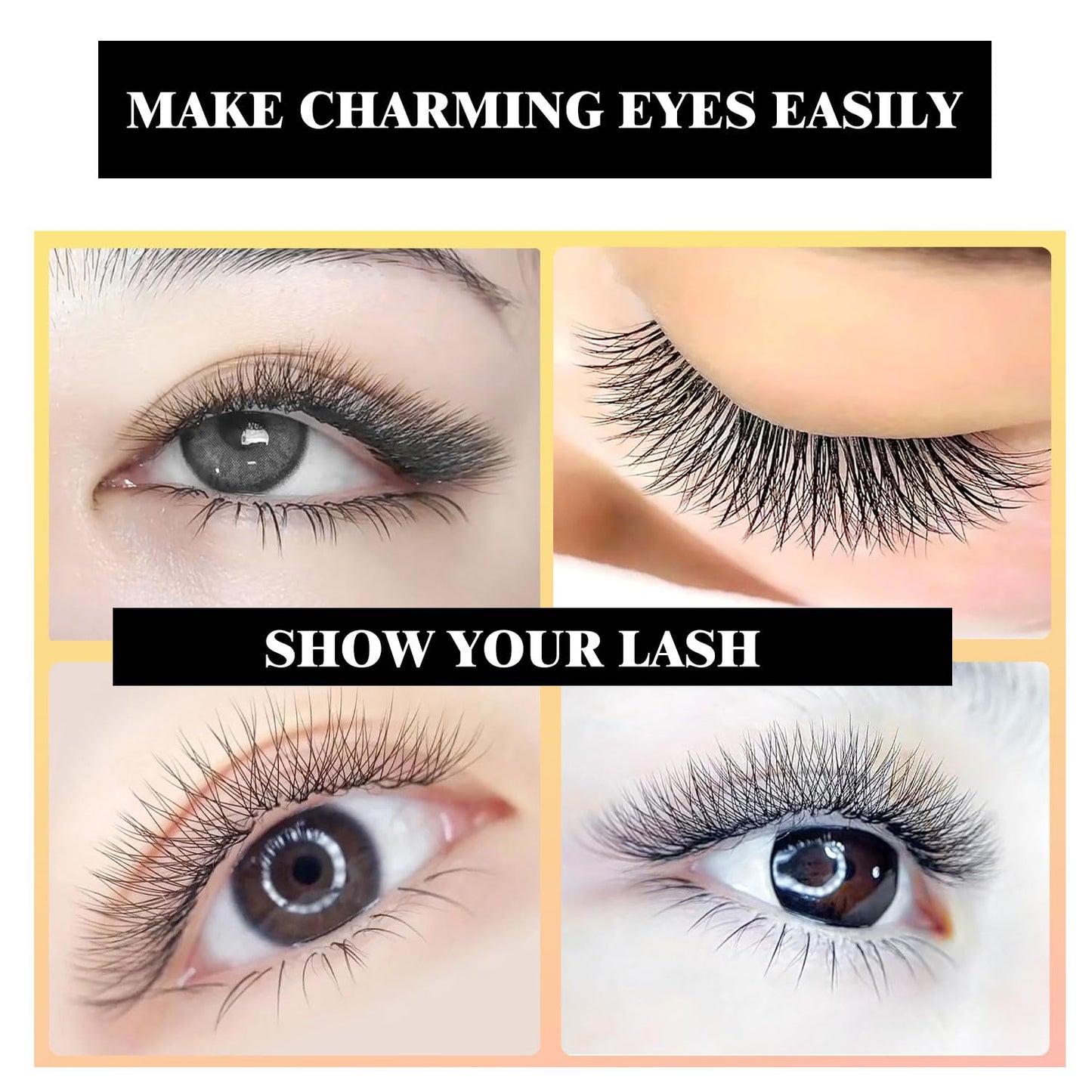 W Lash Extensions Supplies 6D Eyelash Extensions W Shape 0.07mm Thickness C Curl 9mm Premade Fans Easy Fan Lashes Volume Matte Black 12 Rows Crisscross Eye Lashes(W-6D-0.07-C,9mm)