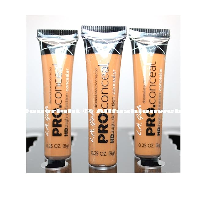 L.A. Girl Pro Concealer x GC983 Fawn HD High Definition Liquid, Assortment, 0.75 Ounce, (Pack of 3)