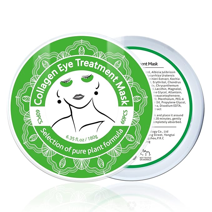 Collagen Under Eye Patches,Seaweed Eye Mask,Under Eye Pad For Dark Circles And Puffiness,Eye Gel Treatment Masks for Puffy Eyes,Under Eye Bags,Anti Wrinkle,Improve and Firm Eye Skin