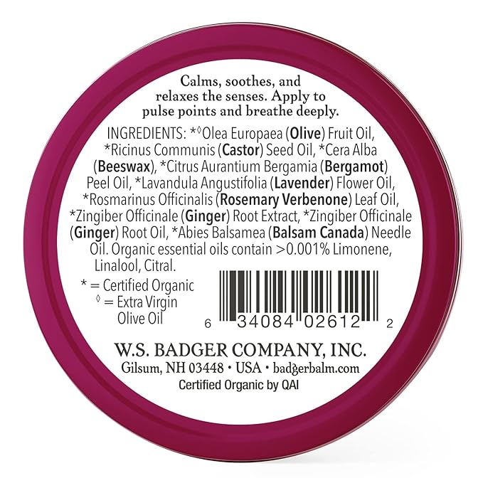 Badger - Sleep Balm, Lavender & Bergamot, Natural Sleep Balm, Scented Relaxing Balm for Children and Adults, Calming Night Balm, Organic Sleep Balm, 0.75 oz (3 Pack)