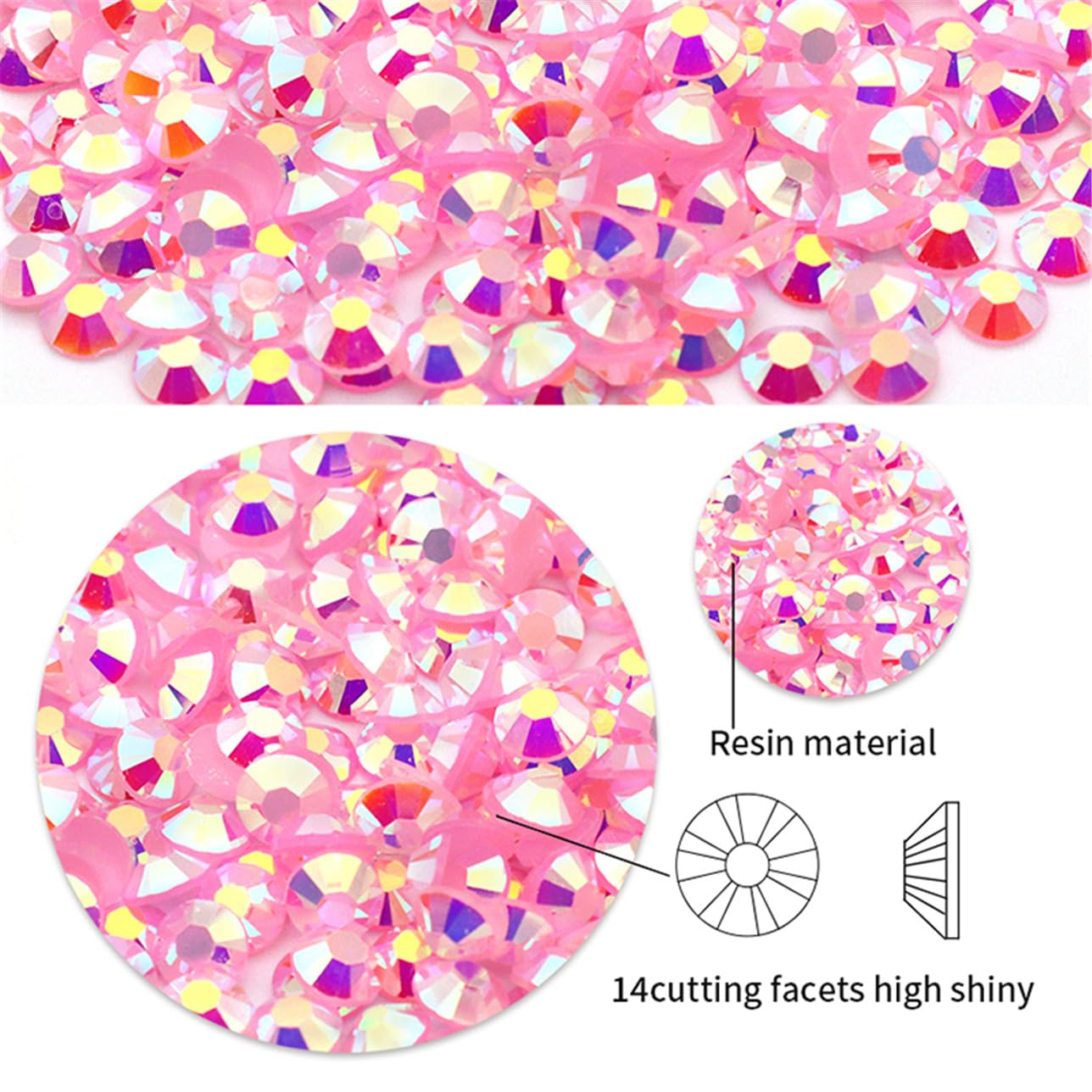 720 Pcs SS30 6mm Flatback Rhinestones for Nails Art Crafts Glitter Round Shine Gems AB Crystals DIY Clothes Shoes （Green AB）