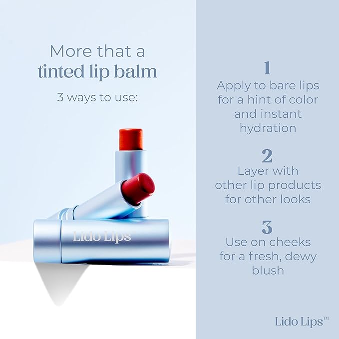 Tinted Lip Balm Bundle - Moisturizing, Hydrating Sheer Buildable Lip Color with Hyaluronic Acid, Vitamin E & rich oil - Set of 2: Rosy Bloom & Sunny Citrine