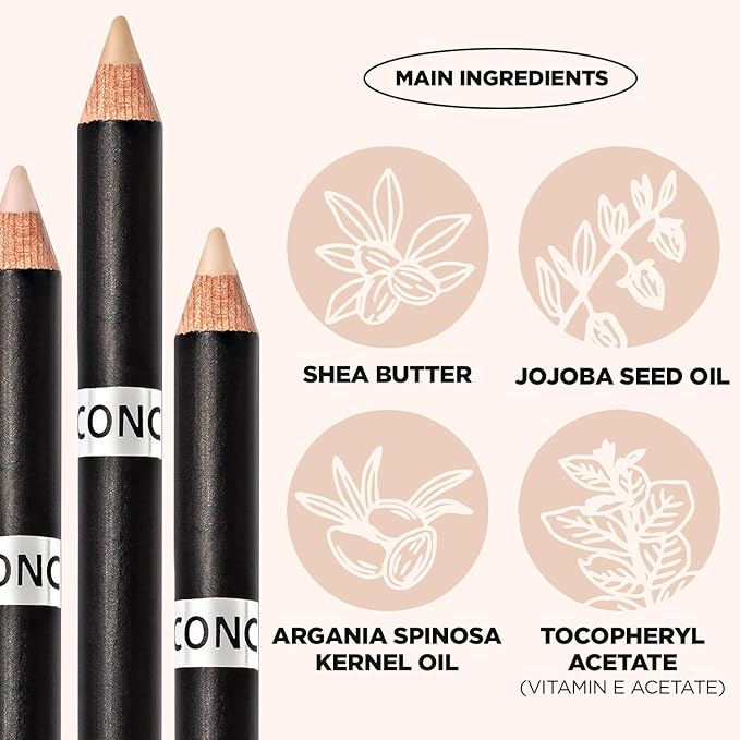 THESAEM Cover Perfection Concealer Pencil – Non Comedogenic spot Eraser - Conceal Blemish,Aging Spot,Acne&Freckle – Multi-Use Under Eye Concealer for Dark Circle,1.4g (Contour Beige)