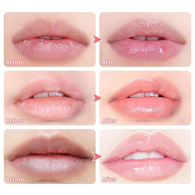 4PCS Bee Lip Balm Honey Lip Balm,Exfoliating Honey Pot Lip Balm Sleeping Lip Mask with Brush, Hydrating & Prevention Dry and Cracked, Lip Scrubs Exfoliator & Moisturizer