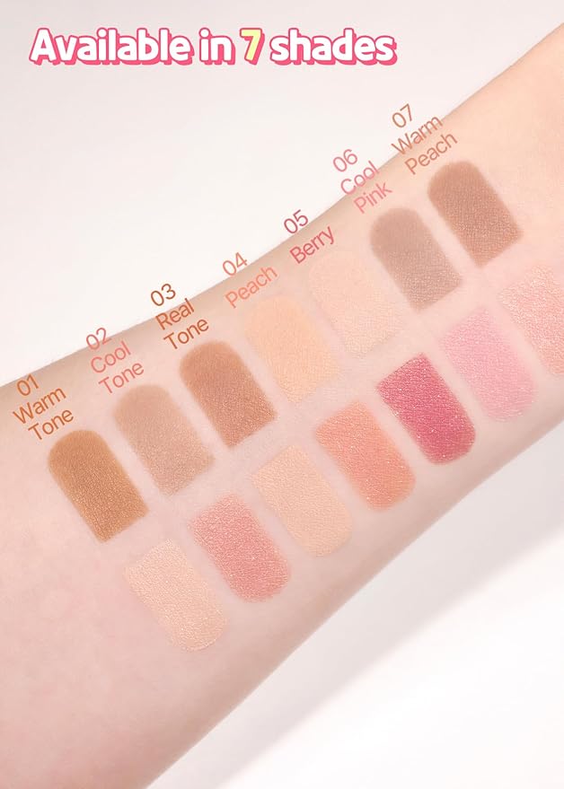 COLORGRAM Under Eye Highlighter Stick 07 Warm Peach | Silky-Smooth Long-Lasting Highlighter & Contouring Stick for Smudge-Proof, Shining Daily Makeup | K-Beauty Face Highlighters & Luminizers