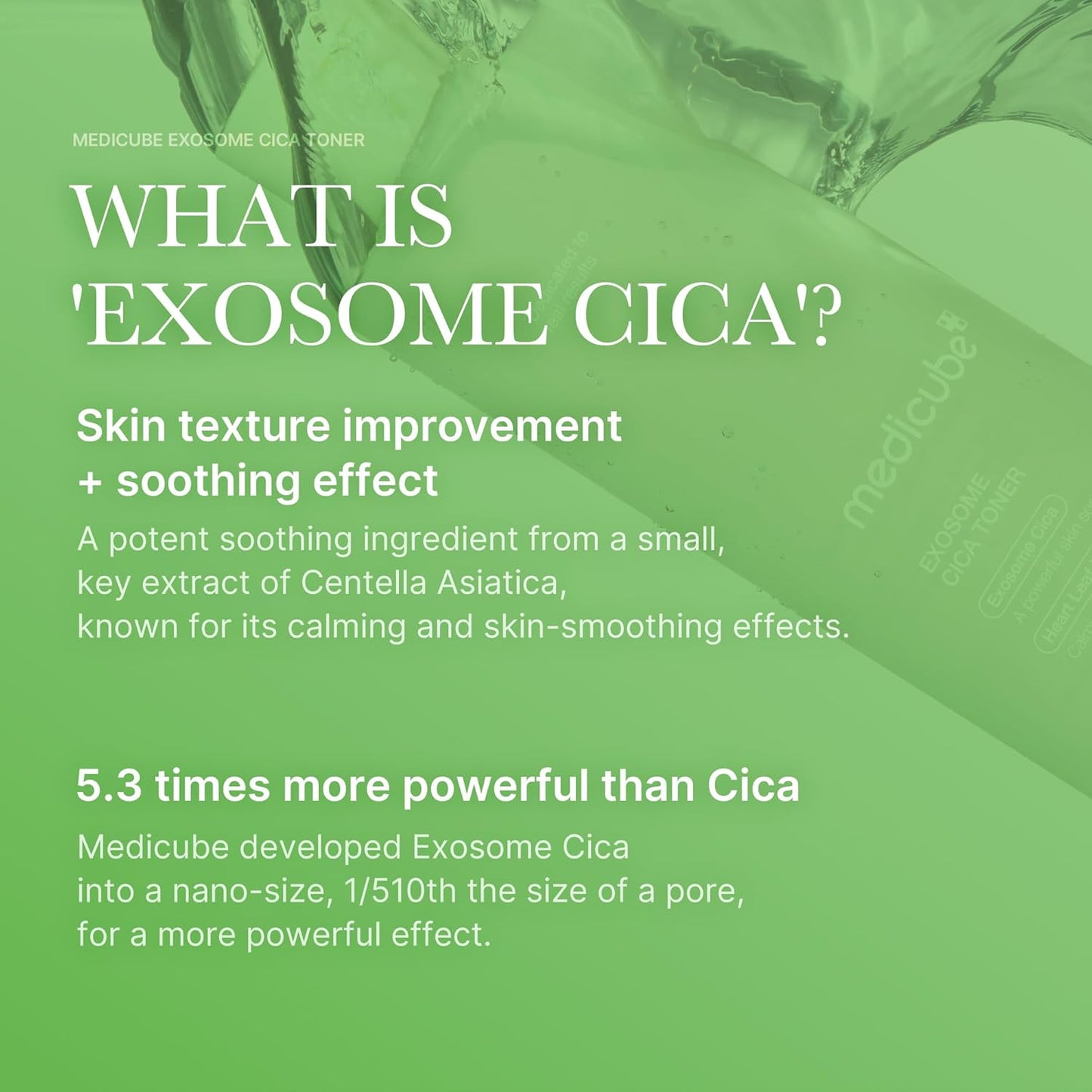 Medicube Exosome Cica Toner | Daily Soothing Toner With Exosome Cica, Heartleaf, Tea Tree, 12 Kinds of Cica | Low Irritation, Sebum care Korean Skin Care, for Stressed Skin (210ml / 7.10 fl.oz.)