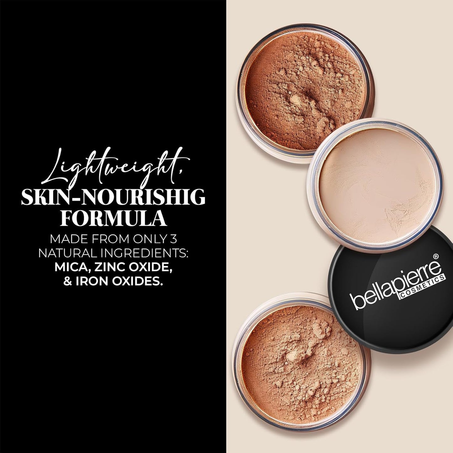 Bellapierre Mineral Foundation SPF 15 – Loose Powder Foundation, Full Coverage Mineral Makeup with Matte Finish – Vegan, Cruelty Free, Hypoallergenic, Oil & Talc Free – 0.32 oz - Porcelain