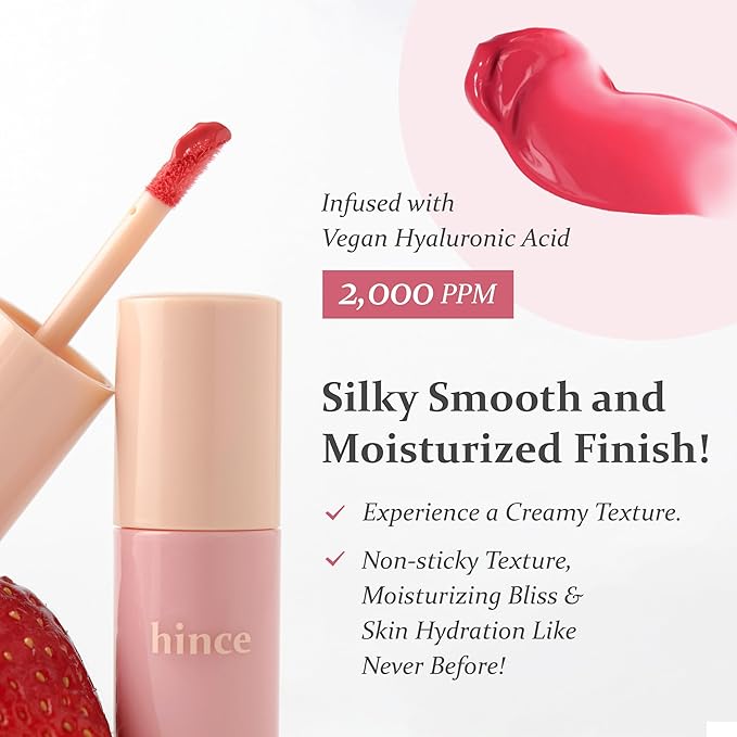 hince Dewy Liquid Cheek 6g Raw Glow Liquid Blush for Cheeks Vegan Dewy Cheek Tint Glass Skin Lightweight Liquid Blush Weightless Watercolor (STRUT RED, LC005)