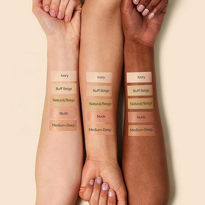 Mushroom Head Air Cushion CC Cream - BB Cream Foundation Makeup Moisturizing Concealer Long-Lasting, Cushion Foundation Full Coverage Self Adjusting for Mature Skin & All Skin Types (Nude)