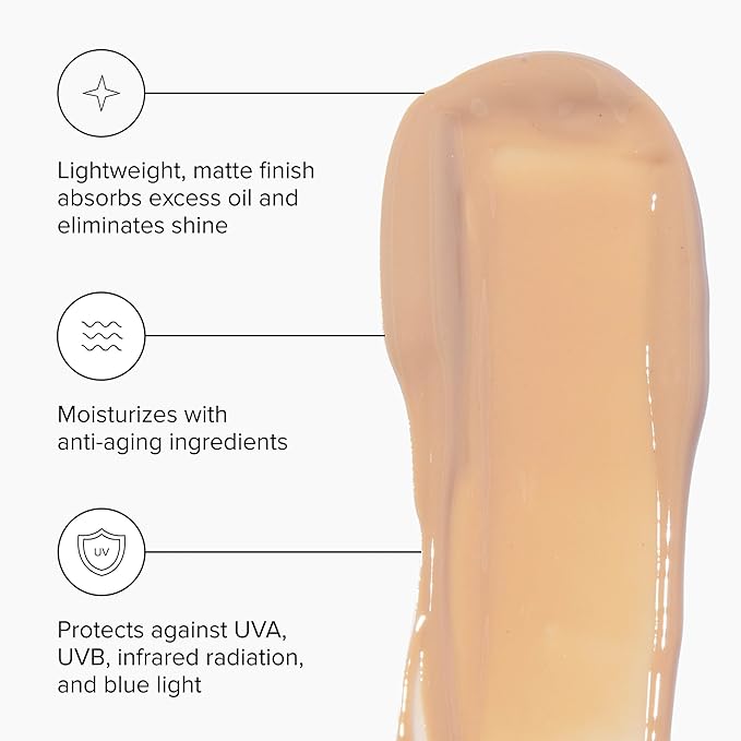 DRMTLGY Matte Universal Tinted Moisturizer with SPF 46. Universal Tint. All-In-One Light Matte Coverage Tinted Face Sunscreen with Broad Spectrum Protection Against UVA and UVB Rays. 1.7 oz