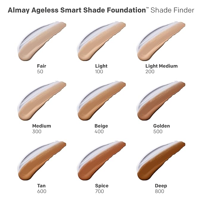 Almay Anti-Aging Foundation, Smart Shade Face Makeup with Hyaluronic Acid, Niacinamide, Vitamin C & E, Hypoallergenic-Fragrance Free, 200 Light Medium, 1 Fl Oz (Pack of 1)