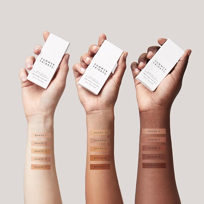 Summer Fridays Sheer Skin Tint - Tinted Moisturizer with Hyaluronic Acid - Helps Diminish Uneven Skin Tone - Sheer to Light Coverage - Shade 9 - Rich Deep with Neutral Cool Undertones (1 Fl Oz)