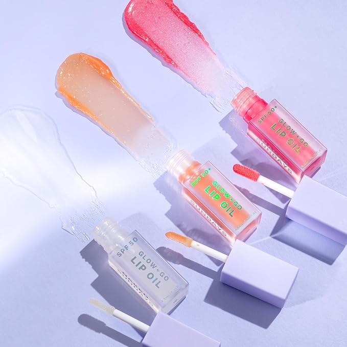 SPF50 Glow & Go Lip Oil: Lip Oil with SPF, Moisturizes and Protects Lips, 4.5ml in Watermelon