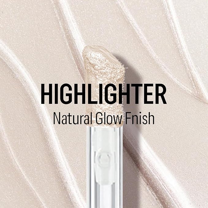 KYDA 2 Colors Liquid Blush and Highlighter, Natural Matte Face Blush High Glossy Liquid Illuminator, Silky Lightweight Blendable, Cool Pink & Champagne
