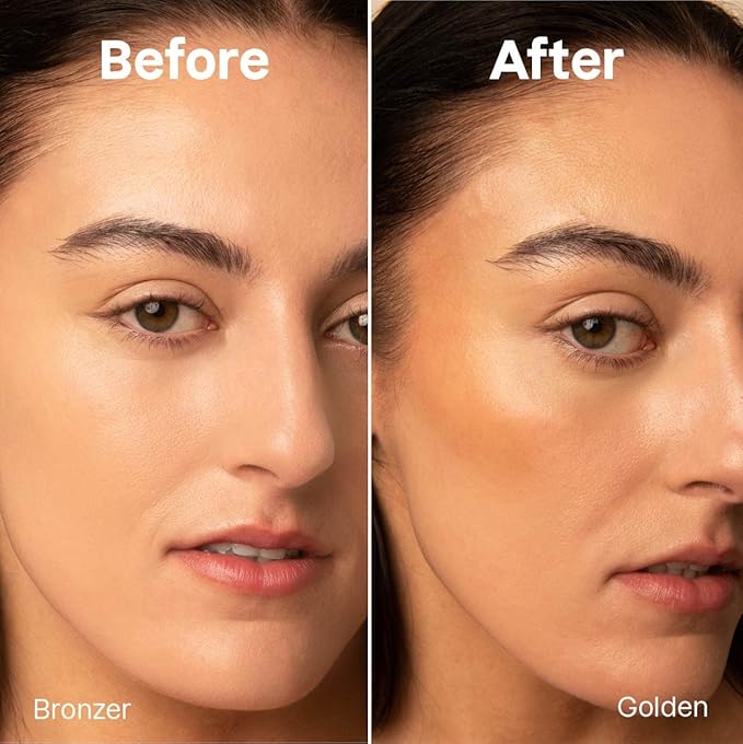 ATTITUDE Oceanly Lightweight Bronzer Stick, Titanium Dioxide-Free, EWG Verified, Plastic-Free, Vegan & Cruelty-free Makeup, Golden, 0.3 Ounces