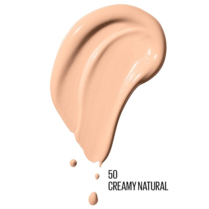Maybelline Dream Radiant Liquid Medium Coverage Hydrating Makeup, Lightweight Liquid Foundation, Creamy Natural, 1 Count