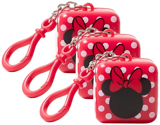 Lip Smacker Disney Minnie Mouse Cube Flavored Lip Balm, Minnie Joyful Cotton Candy, Clear, For Kids (Pack of 3)