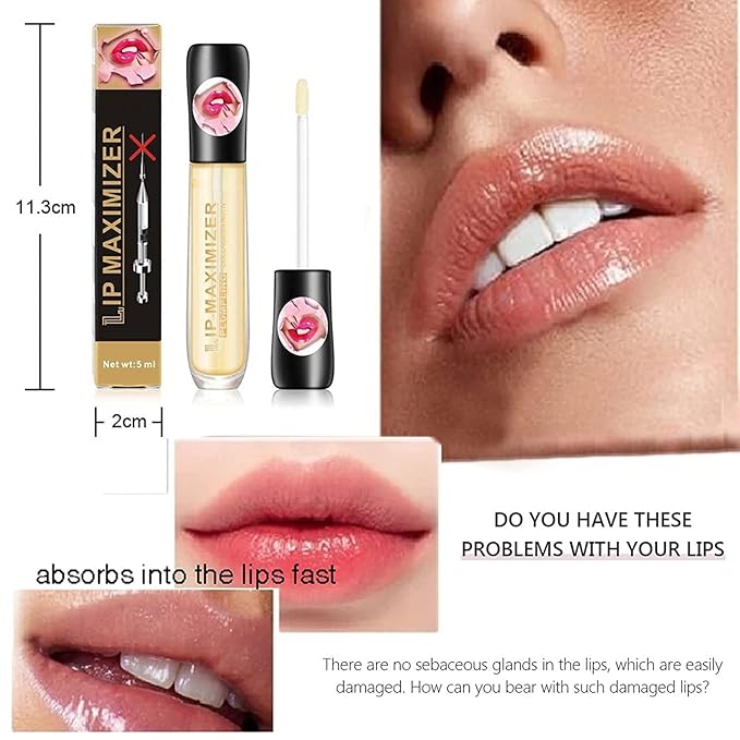 Vitamin E Lip Plumping Serum, Lip Hyaluronic Lip Plumper, Lip Plumping Serum Instant Lip Balm for Moisturize, Eliminate Dryness Wrinkles Enhances Plump Gloss (1PC)